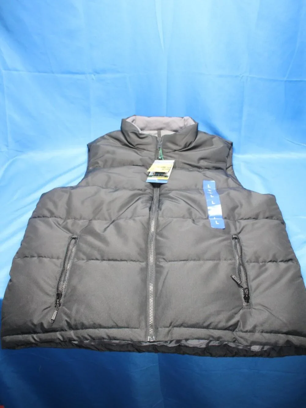 Orvis RipStop Puffer Vest Jacket Mens Large Black Quilted Insulated Lightweight